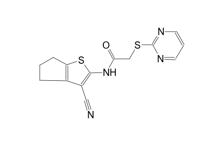 N-(3-cyano-5,6-dihydro-4H-cyclopenta[b]thien-2-yl)-2-(2-pyrimidinylsulfanyl)acetamide