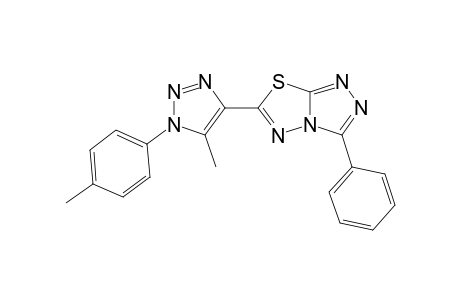 6-(1-p-Methylphenyl-5-methyl-1,2,3-triazol-4-yl)-3-phenyl-s-triazolo[3,4-b]1,3,4-thiadiazole