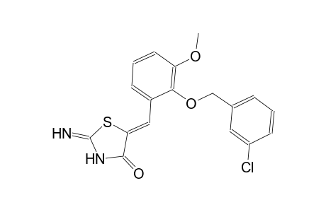 (5Z)-5-{2-[(3-chlorobenzyl)oxy]-3-methoxybenzylidene}-2-imino-1,3-thiazolidin-4-one
