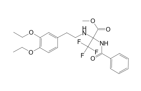 2-Benzoylamino-2-[2-(3,4-diethoxy-phenyl)-ethylamino]-3,3,3-trifluoro-propionic acid methyl ester