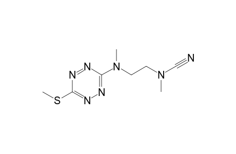 N-Methyl-N-[2'-( 6"-methylthio-1",2',4',5'-tetrazin-3"-yl)-methylaminoethyl]-cyanamide