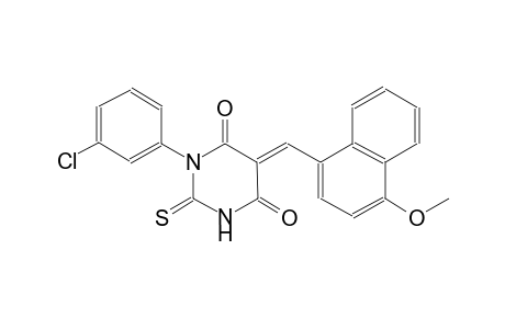(5E)-1-(3-chlorophenyl)-5-[(4-methoxy-1-naphthyl)methylene]-2-thioxodihydro-4,6(1H,5H)-pyrimidinedione
