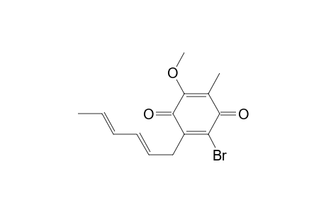 2-Bromo-5-methoxy-6-methyl-3-(2,4-hexadienyl)-1,4-benzoquinone