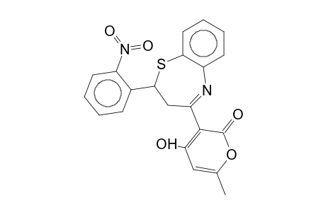 4-Hydroxy-6-methyl-3-[2-(2-nitrophenyl)-2,3-dihydrobenzo[b][1,4]thiazepin-4-yl]-2H-pyran-2-one