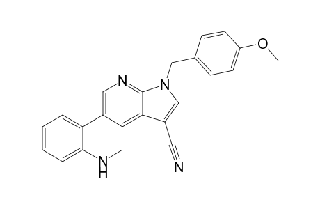 3-Cyano-1-(p-methoxybenzyl)-5-(N-methyl-2-aminophenyl)pyrrolo[2,3-b]pyridine