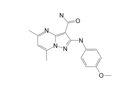 2-[(4-METHOXYPHENYL)-AMINO]-5,7-DIMETHYL-PYRAZOLO-[1,5-A]-PYRIMIDINE-3-CARBOXAMIDE