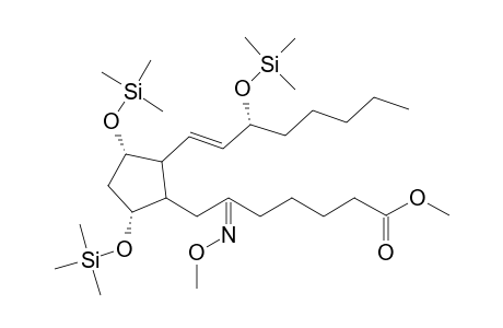 .alpha.-6-methoxyimino-7-(2-(3-triemethylsiloxy-1(E)-octenyl)-3,5-cis-di(trimethylsiloxy)cyclopentyl)heptanoic acid methyl ester
