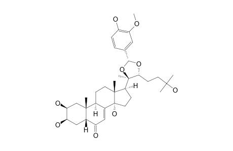 29-ALPHA-(3-METHOXY-4-HYDROXYPHENYL)-20,22-O-METHYLIDENE-20-HYDROXY-ECDYSONE