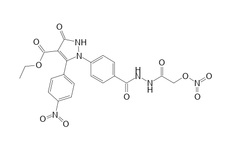 Ethyl-1-(4-(2-(2-(nitrooxy)acetyl)hydrazinecarbonyl)phenyl)-5-(4-nitrophenyl)-3-oxo-2,3-dihydropyrazol-4-carboxylate