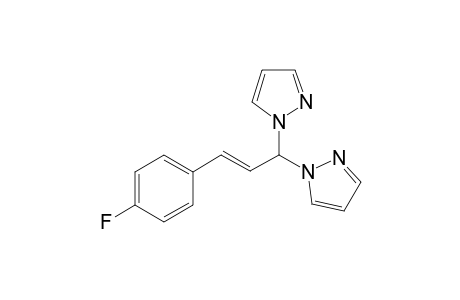 (E)-1,1'-(3-(4-Fluorophenyl)prop-2-ene-1,1-diyl)bis(1H-pyrazole)