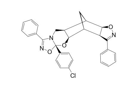 2-PARA-CHLOROPHENYL-3-PHENYL-1,2,4-OXADIAZOLINO-[5,4-B]-5,8-METHANO-2S8,3,4AR*,5,6S*,7S*,8,8AS*-OCTAHYDRO-4H-1,3-BENZOXAZINO-[7,6-D]-3-PHENYLISOXAZOLINE;COMPOU