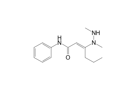 3-(N,N-dimethylhydrazino)-N-phenyl-2-hexeneamide