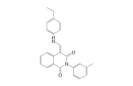 1,3(2H,4H)-isoquinolinedione, 4-[[(4-ethylphenyl)amino]methylene]-2-(3-methylphenyl)-, (4E)-