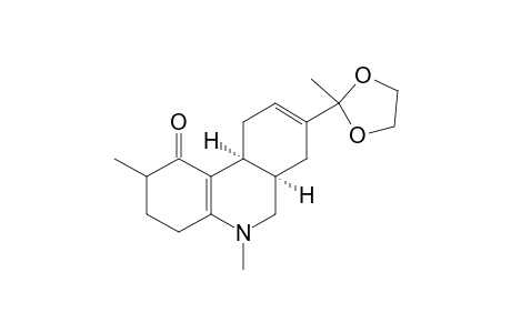 DELTA(4A,10B),DELTA(8)-2,5-DIMETHYL-8-[1,1-(ETHYLENEDIOXY)-ETH-1-YL]-1-OXO-DECAHYDRO-PHENANTHRIDINE
