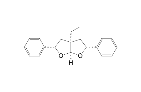 (2.alpha.,3a.alpha.,5.alpha.,6a.alpha.)-3a-Ethyl-2,5-diphenyl-2,3,3a,4,5,6a-hexahydrofuro[2,3-b]furan
