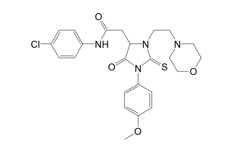 N-(4-chlorophenyl)-2-[1-(4-methoxyphenyl)-3-(2-morpholin-4-ylethyl)-5-oxidanylidene-2-sulfanylidene-imidazolidin-4-yl]ethanamide