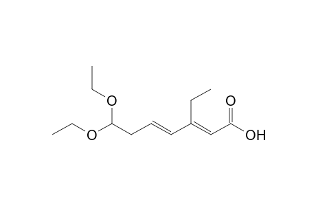 (2E,4E)-7,7-Diethoxy-3-ethylhepta-2,4-dienoic acid