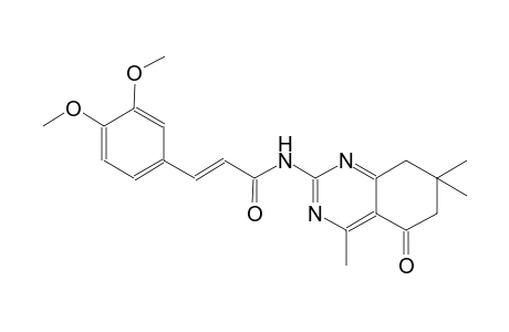 2-propenamide, 3-(3,4-dimethoxyphenyl)-N-(5,6,7,8-tetrahydro-4,7,7-trimethyl-5-oxo-2-quinazolinyl)-, (2E)-