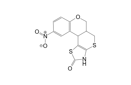 10-nitro-3,5a,6,11b-tetrahydro-2H,5H-chromeno[4',3':4,5]thiino[2,3-d][1,3]thiazol-2-one