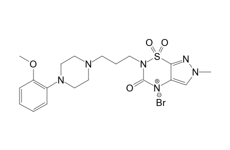 6-METHYL-2-[3-[1-[4-(2-METHOXYPHENYL)-PIPERAZINYL]]-PROPYL]-4,6-DIHYDROPYRAZOLO-[4,3-E]-[1,2,4]-THIADIAZIN-3(4H)-ONE-1,1-DIOXIDE-MONO-HYDROBROMIDE