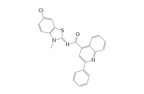 4-quinolinecarboxamide, N-[(2Z)-6-chloro-3-methylbenzothiazolylidene]-2-phenyl-