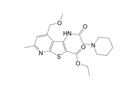4-(methoxymethyl)-6-methyl-3-[(2-piperidinoacetyl)amino]thieno[2,3-b]pyridine-2-carboxylic acid ethyl ester