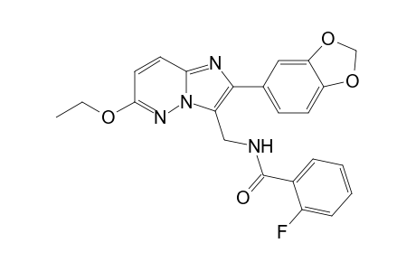 6-Ethoxy-3-(2-fluorobenzamidomethyl)-2-(3,4-methylenedioxyphenyl)imidazol[1,2-b]pyridazine