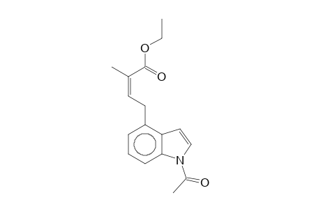 2-Buetnoic acid, 2-methyl-4-(1-acetyl-1H-4-indolyl)-, ethyl ester
