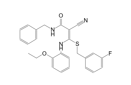 2-propenamide, 2-cyano-3-[(2-ethoxyphenyl)amino]-3-[[(3-fluorophenyl)methyl]thio]-N-(phenylmethyl)-, (2E)-