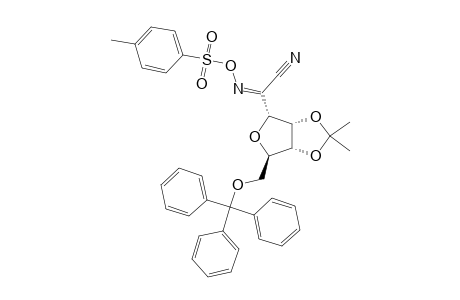 2-(2,3-ISOPROPYLIDENE-5-O-TRITYL-ALPHA-D-RIBOFURANOSYL)-2-(TOSYLOXIMINO)-ACETONITRILE