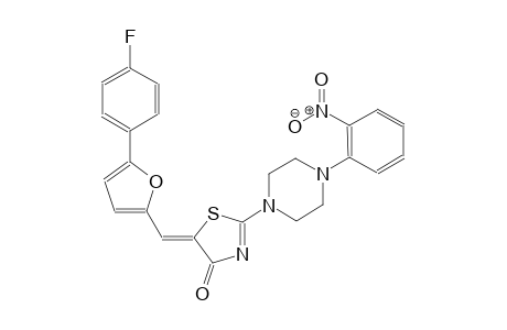 (5Z)-5-{[5-(4-fluorophenyl)-2-furyl]methylene}-2-[4-(2-nitrophenyl)-1-piperazinyl]-1,3-thiazol-4(5H)-one