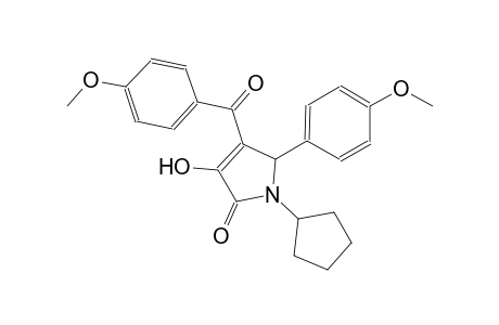 1-cyclopentyl-3-hydroxy-4-(4-methoxybenzoyl)-5-(4-methoxyphenyl)-1,5-dihydro-2H-pyrrol-2-one