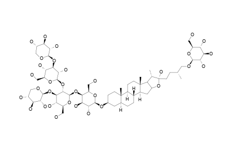 POLIANTHOSIDE-F;26-O-BETA-D-GLUCOPYRANOSYL-(25R)-5-ALPHA-FUROST-3-BETA,22-ALPHA,26-TRIOL-3-O-BETA-D-XYLOPYRANOSYL-(1->3)-BETA-D-GLUCOPYRANOS