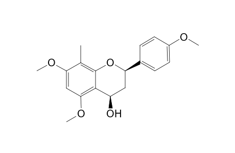 (2R,4R)-5,7-dimethoxy-2-(4-methoxyphenyl)-8-methylchroman-4-ol