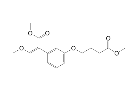 Benzeneacetic acid, alpha-(methoxymethylene)-3-(4-methoxy-4-oxobutoxy)-, methyl ester