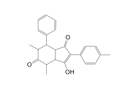 1H-indene-1,5(4H)-dione, 3a,6,7,7a-tetrahydro-3-hydroxy-4,6-dimethyl-2-(4-methylphenyl)-7-phenyl-