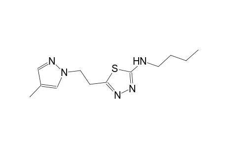 N-butyl-5-[2-(4-methyl-1H-pyrazol-1-yl)ethyl]-1,3,4-thiadiazol-2-amine