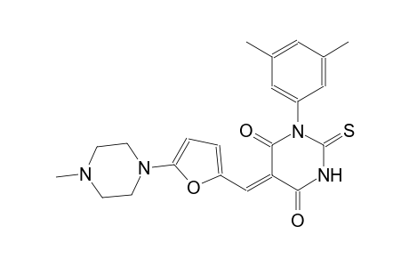 (5Z)-1-(3,5-dimethylphenyl)-5-{[5-(4-methyl-1-piperazinyl)-2-furyl]methylene}-2-thioxodihydro-4,6(1H,5H)-pyrimidinedione