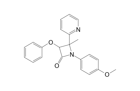 1-(p-Methoxyphenyl)-4-methyl-3-(phenoxy)-4-(2'-pyridinyl)-azetidin-2-one