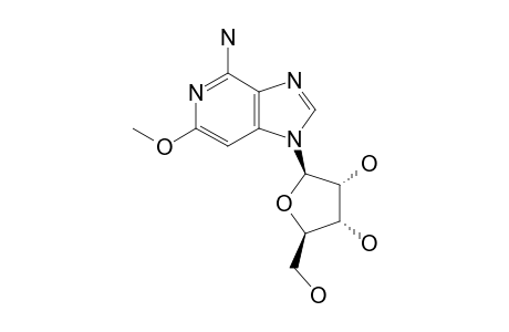 6-AMINO-2-METHOXY-9-(BETA-D-RIBOFURANOSYL)-3-DEAZA-PURINE