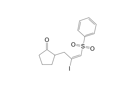 2-[(2-(E)-2-Iodo-3-(phenylsulfonyl)-2-propenyl]cyclopentanone