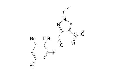 N-(2,4-dibromo-6-fluorophenyl)-1-ethyl-4-nitro-1H-pyrazole-3-carboxamide