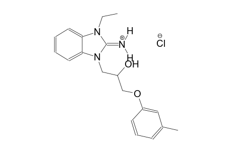 1-ethyl-3-[2-hydroxy-3-(3-methylphenoxy)propyl]-1,3-dihydro-2H-benzimidazol-2-iminium chloride