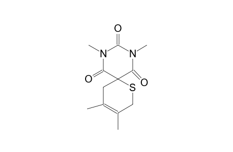 1-thia-8,10-diazaspiro[5.5]undec-3-ene-7,9,11-trione, 3,4,8,10-tetramethyl-