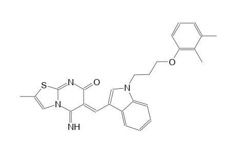 (6Z)-6-({1-[3-(2,3-dimethylphenoxy)propyl]-1H-indol-3-yl}methylene)-5-imino-2-methyl-5,6-dihydro-7H-[1,3]thiazolo[3,2-a]pyrimidin-7-one