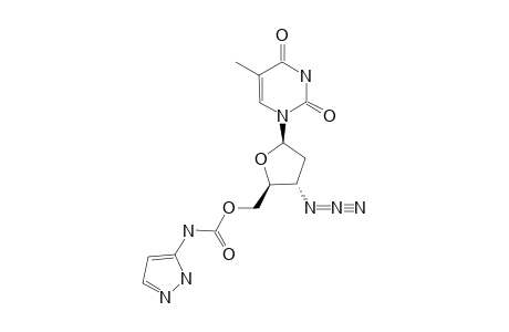 3'-AZIDO-3'-DEOXYTHYIMIDIN-5'-YL-N-(3-AMINOPYRAZOLE)-CARBAMATE;AZT-APHY