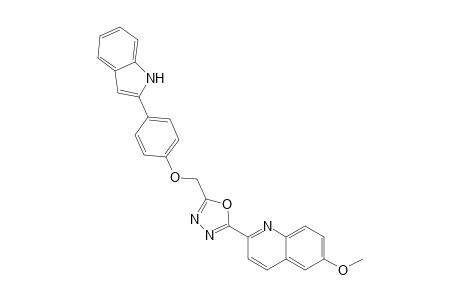 2-{[4-(1H-Indol-2-yl)phenoxy]methyl}-5-(6-methoxyquinolin-2-yl)-1,3,4-oxadiazole