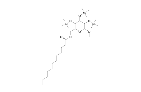 alpha-D-GLUCOPYRANOSIDE, METHYL 2,3,4-TRIS-O-(TRIMETHYLSILYL)-6-DODECANOYL-
