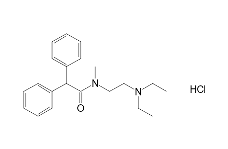 N-[2-(diethylamino)ethyl]-2,2-diphenyl-N-methylacetamide, monohydrochloride