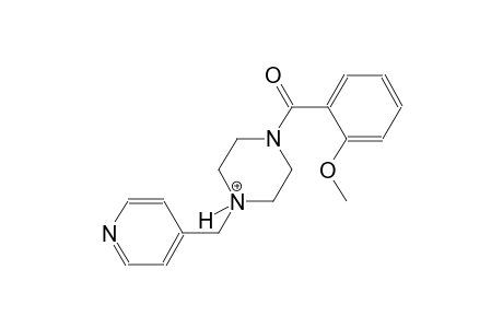 1-(2-methoxybenzoyl)-4-(4-pyridinylmethyl)piperazin-4-ium